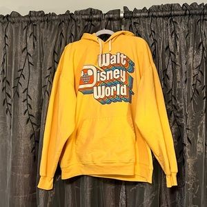 Walt Disney World WDW Retro Yellow Hoodie XL
